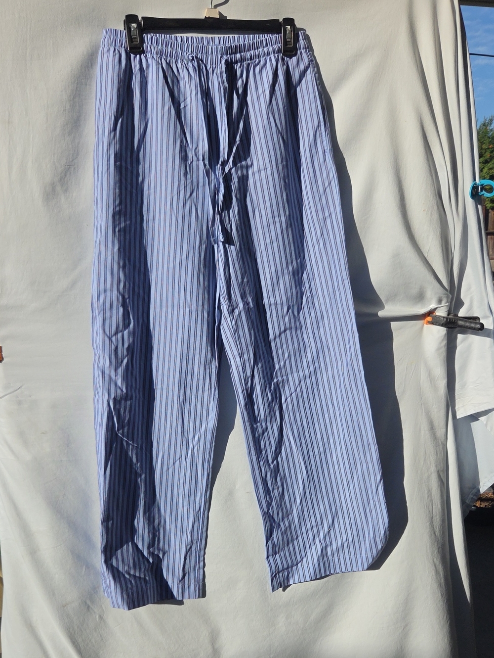 H&M Light Blue Pinstripe Lounge Pants Sz S